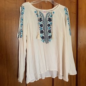 Justice Boho Gauzy Blouse